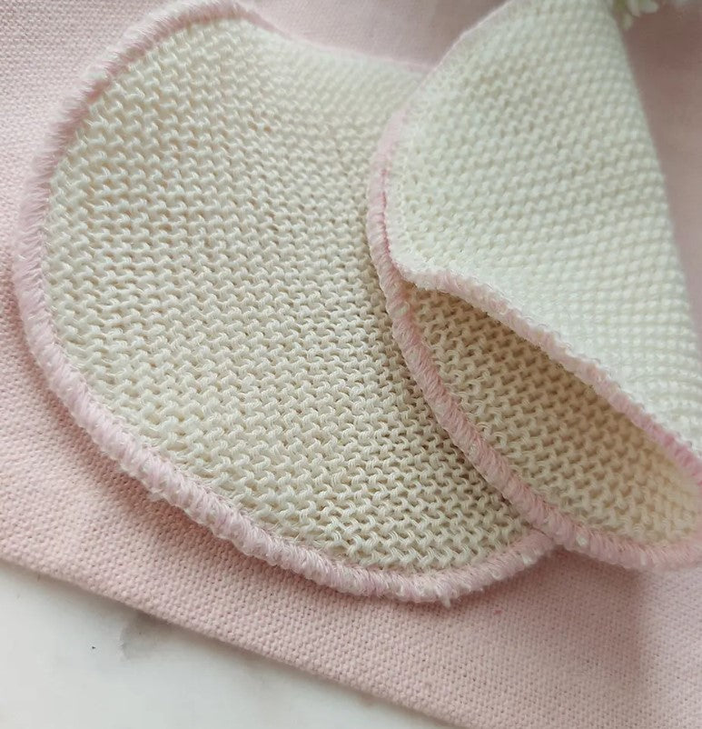 Lot de 2 coussinets d'allaitement soie-laine