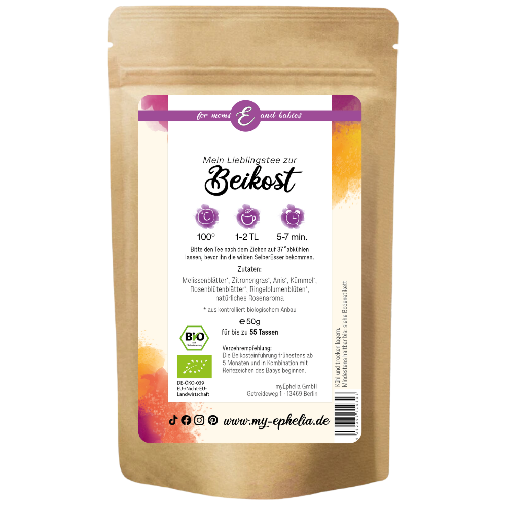 myEphelia Babytee ohne Fenchel Kindertee Beikost Baby Led Weaning