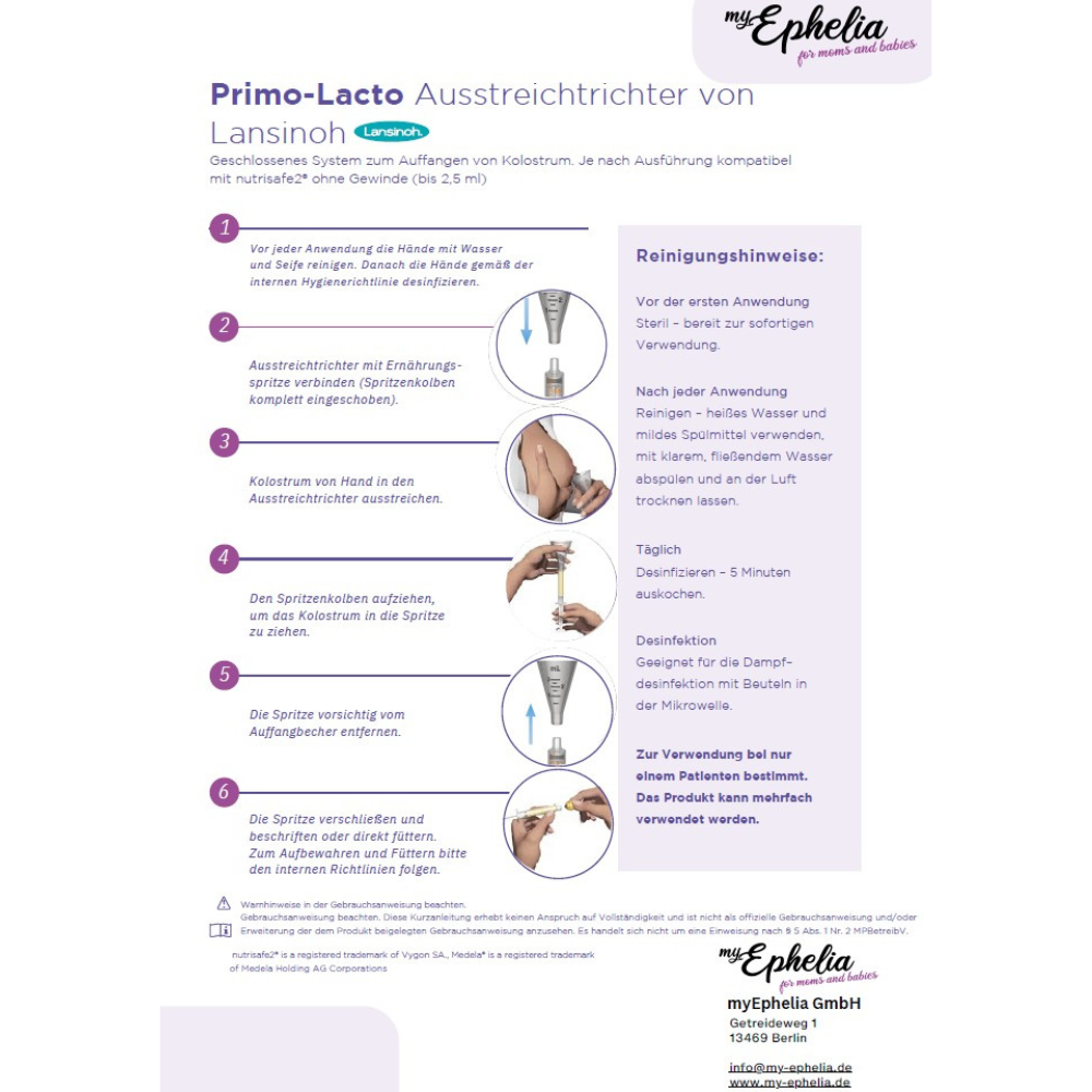 myEphelia Lansinoh Kolostrumtrichter