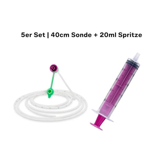 Tube system for feeding breast milk | Set of 5 | 40cm probe + 20ml syringe | Vygon Nutrisafe