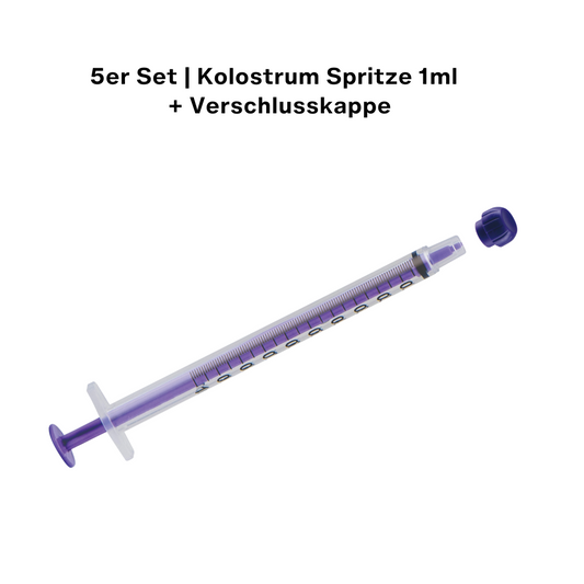 Colostrum syringe set of 5