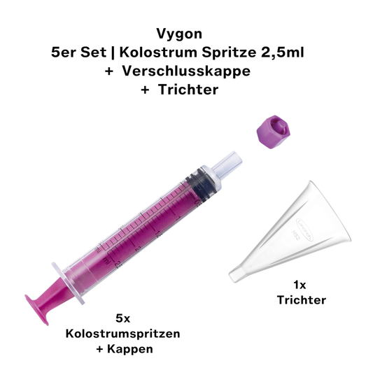 5er Set Kolostrumspritzen + Lansinoh Primo Lacto Trichter nutrisafe2